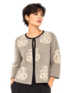 Classiques Entier Navy Blue Alpaca Mohair Cardigan Sweater